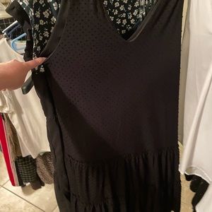 Never Worn black dot & ruffle dress